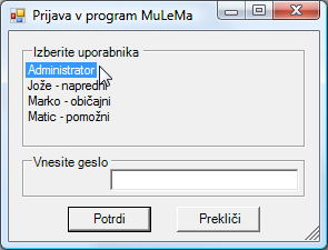 prijava v program